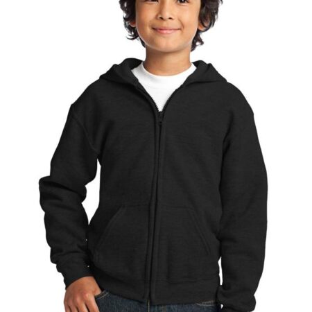 Gildan Youth Heavy Blend Full-Zip Hooded Sweatshirt. 18600B