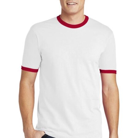 American Apparel Fine Jersey Ringer T-Shirt. 2410W