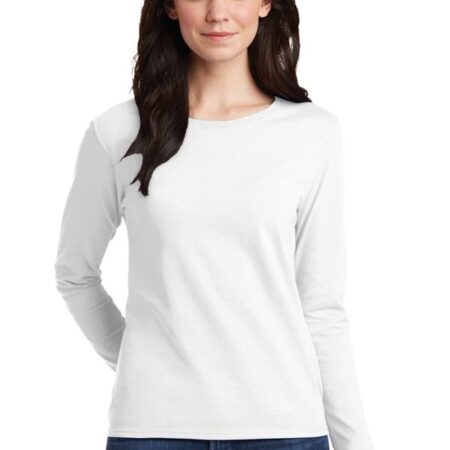 Gildan Ladies Heavy Cotton 100% Cotton Long Sleeve T-Shirt. 5400L
