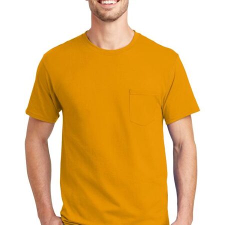 Hanes - Authentic 100% Cotton T-Shirt with Pocket. 5590