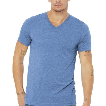 BELLA+CANVAS Unisex Triblend Short Sleeve V-Neck Te. BC3415