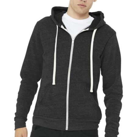 BELLA+CANVAS Unisex Triblend Sponge Fleece Full-Zip Hoodie. BC3909