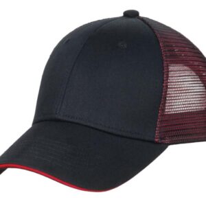 Port Authority Double Mesh Snapback Sandwich Bill Cap. C818