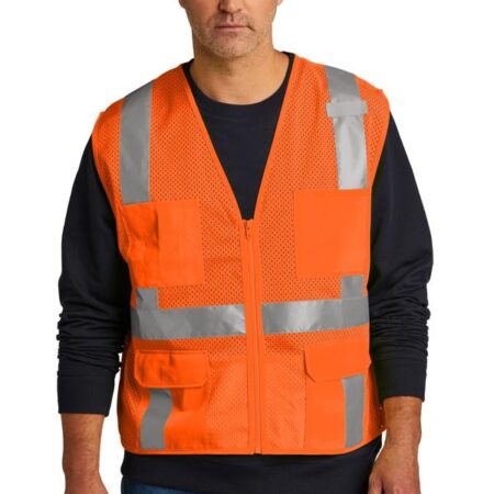 CornerStone ANSI 107 Class 2 Mesh Six-Pocket Zippered Vest. CSV104