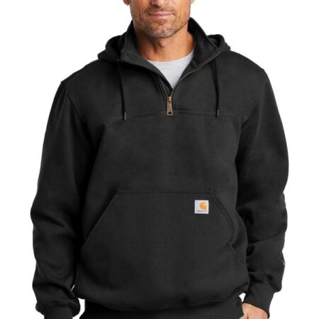 Carhartt Rain Defender Paxton Heavyweight Hooded Zip Mock Sweatshirt. CT100617