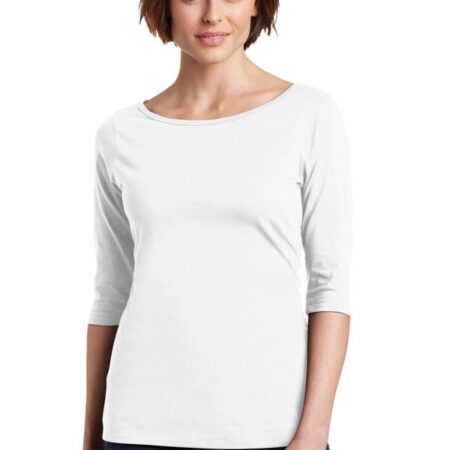 District Women's Perfect Weight 3/4-Sleeve Tee. DM107L