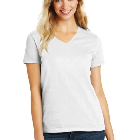 District Women's Perfect Blend V-Neck Tee. DM1190L