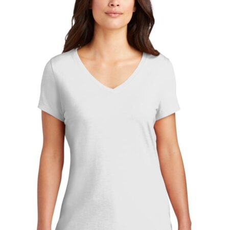 District Women's Perfect Tri V-Neck Tee. DM1350L