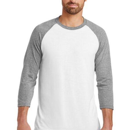 District Perfect Tri 3/4-Sleeve Raglan. DM136