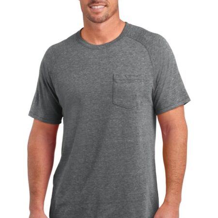 CLOSEOUT District Made Mens Tri-Blend Pocket Tee. DM340