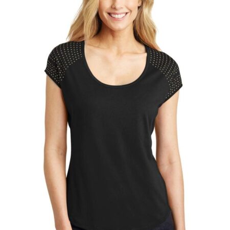 CLOSEOUT District Made Ladies 60/40 Bling Tee. DM424