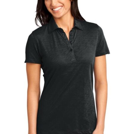 CLOSEOUT District Made - Ladies Slub Polo. DM450