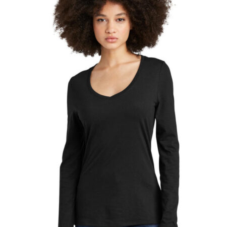 District Women's Perfect Tri Long Sleeve V-Neck Tee DT135
