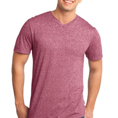 CLOSEOUT District - Young Mens Microburn V-Neck Tee. DT161
