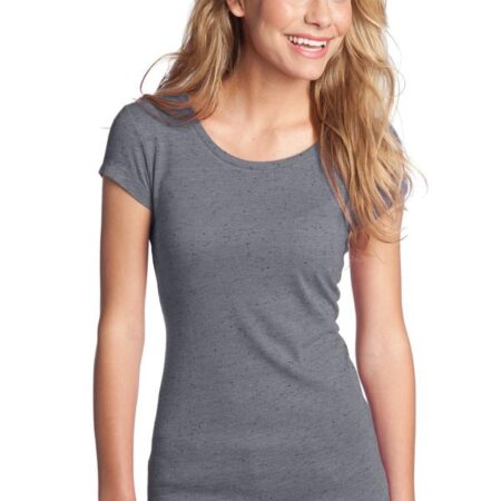 CLOSEOUT District - Juniors Textured Girly Crew Tee. DT270