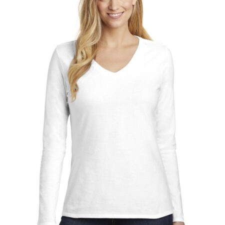 District Women's Very Important Tee Long Sleeve V-Neck. DT6201