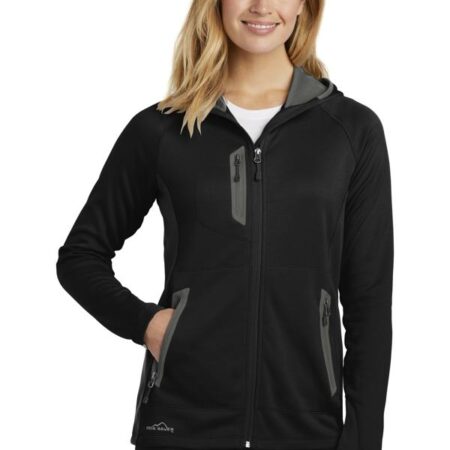Eddie Bauer Ladies Sport Hooded Full-Zip Fleece Jacket. EB245
