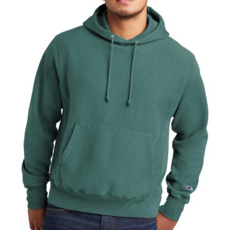 Champion Reverse Weave Garment-Dyed Hooded Sweatshirt. GDS101