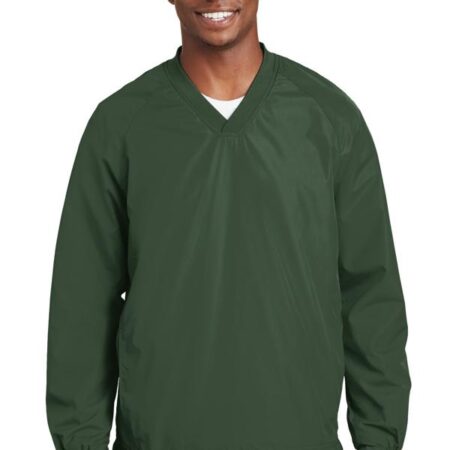 Sport-Tek V-Neck Raglan Wind Shirt. JST72