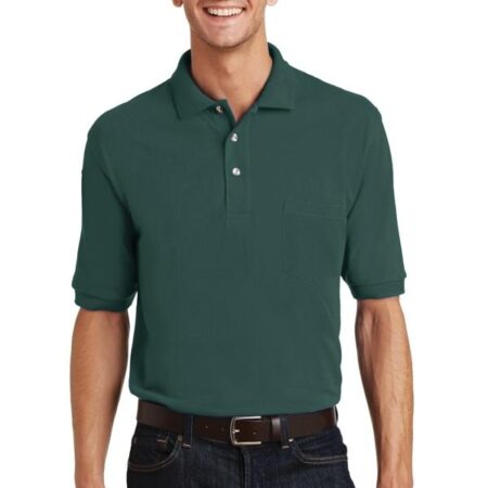 Port Authority Heavyweight Cotton Pique Polo with Pocket. K420P