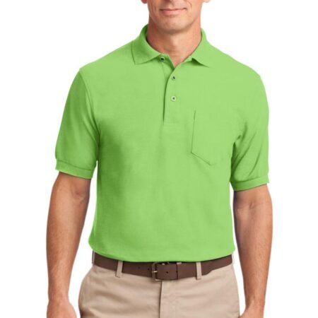 Port Authority Silk Touch Polo with Pocket. K500P