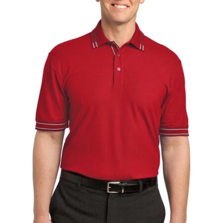 CLOSEOUT Port Authority Silk Touch Tipped Polo. K502