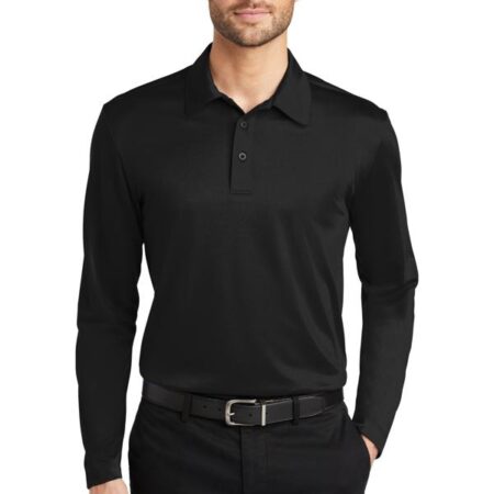 Port Authority Silk Touch Performance Long Sleeve Polo. K540LS