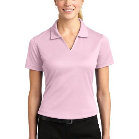 Sport-Tek Ladies Dri-Mesh V-Neck Polo. L469
