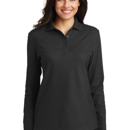 Port Authority Ladies Silk Touch Long Sleeve Polo. L500LS