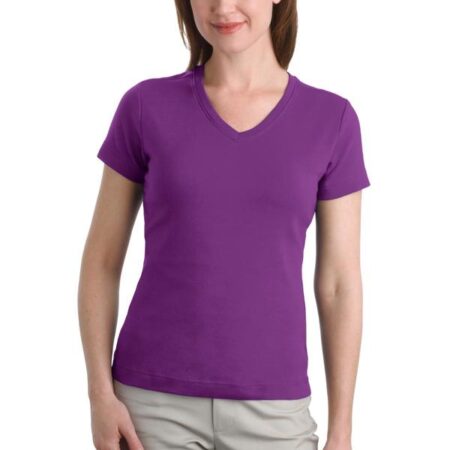 CLOSEOUT Port Authority Ladies Modern Stretch Cotton V-Neck Shirt. L516V