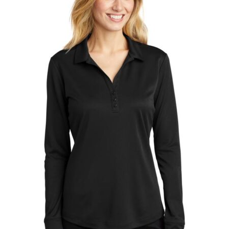 Port Authority Ladies Silk Touch  Performance Long Sleeve Polo. L540LS