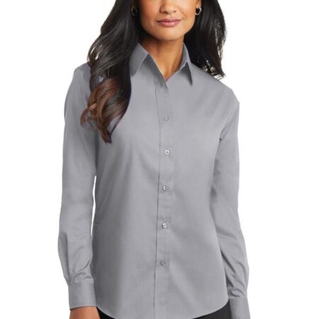 CLOSEOUT Port Authority Ladies Long Sleeve Value Poplin Shirt. L632