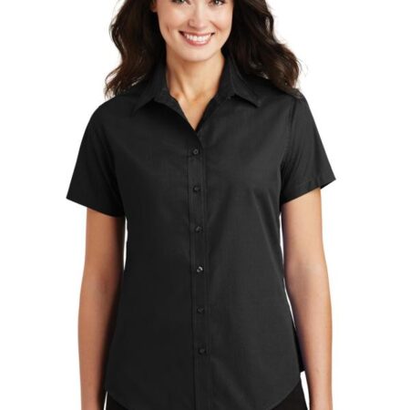 CLOSEOUT Port Authority Ladies Short Sleeve Value Poplin Shirt. L633