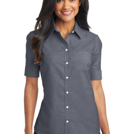 Port Authority Ladies Short Sleeve SuperPro Oxford Shirt. L659