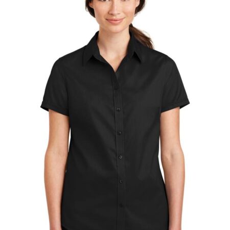 Port Authority Ladies Short Sleeve SuperPro Twill Shirt. L664