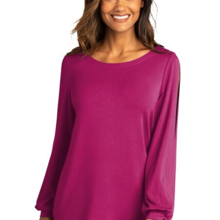Port Authority Ladies Luxe Knit Jewel Neck Top. LK5600