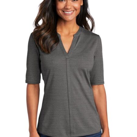 Port Authority Ladies Stretch Heather Open Neck Top LK583
