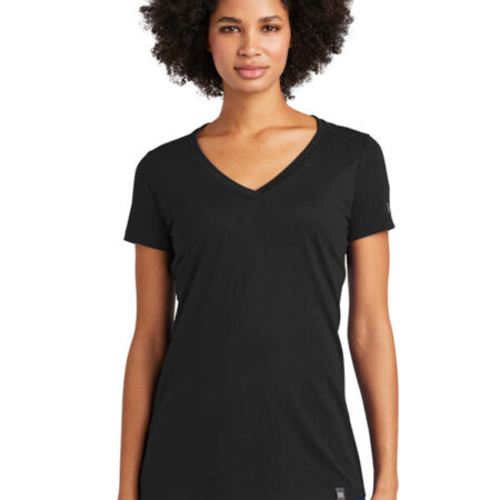 New Era Ladies Heritage Blend V-Neck Tee. LNEA101