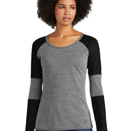 New Era Ladies Tri-Blend Performance Baseball Tee. LNEA132