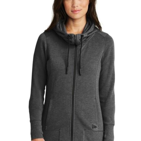 New Era Ladies Tri-Blend Fleece Full-Zip Hoodie. LNEA511