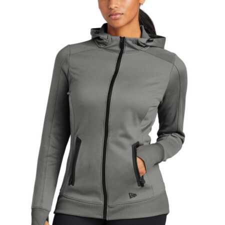New Era Ladies Venue Fleece Full-Zip Hoodie. LNEA522