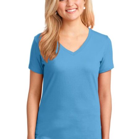Port & Company Ladies Core Cotton V-Neck Tee. LPC54V