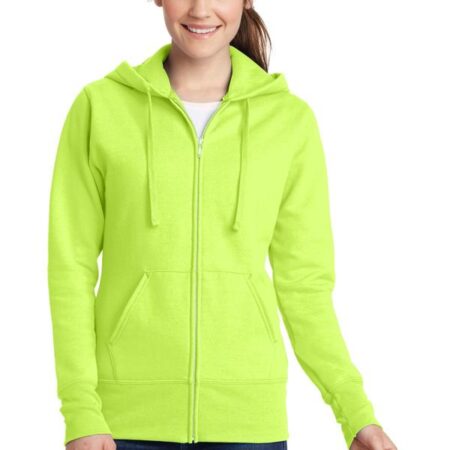Port & Company Ladies Core Fleece Full-Zip Hooded Sweatshirt. LPC78ZH
