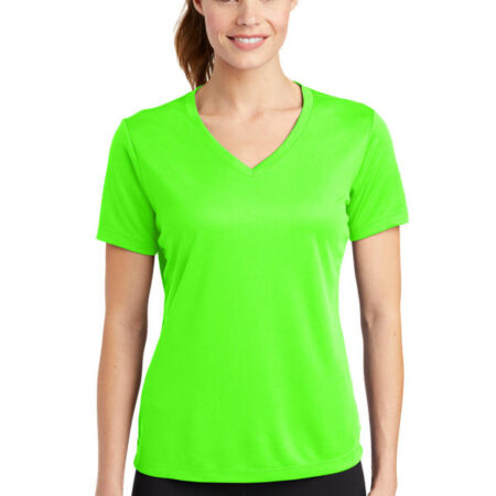 Sport-Tek Ladies PosiCharge RacerMesh V-Neck Tee. LST340