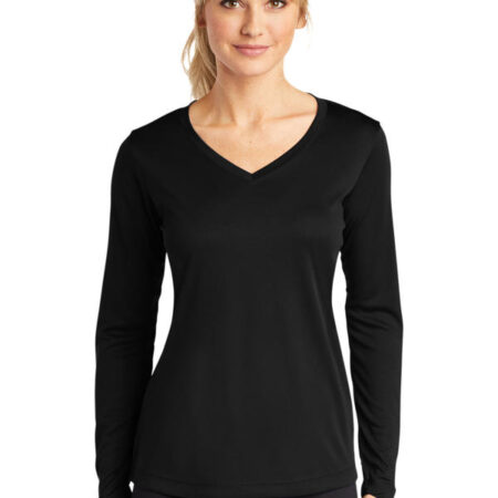 Sport-Tek Ladies Long Sleeve PosiCharge Competitor V-Neck Tee. LST353LS