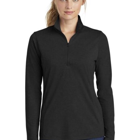 Sport-Tek Ladies PosiCharge Tri-Blend Wicking 1/4-Zip Pullover. LST407