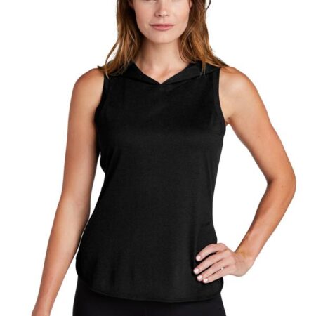 Sport-Tek Ladies PosiCharge Tri-Blend Wicking Draft Hoodie Tank. LST410