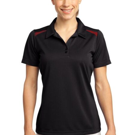CLOSEOUT Sport-Tek Ladies Vector Sport-Wick Polo. LST670