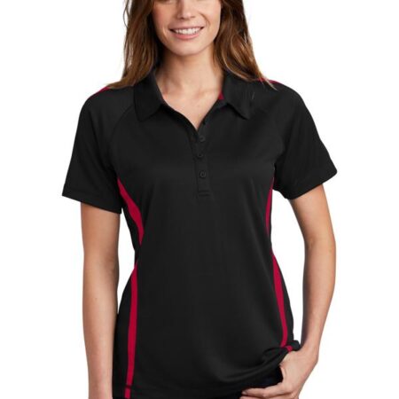 Sport-Tek Ladies PosiCharge Micro-Mesh Colorblock Polo. LST685