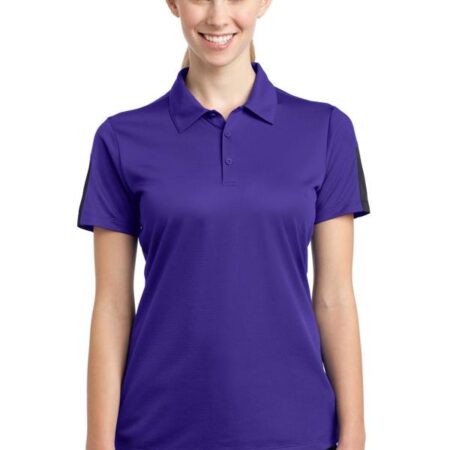 Sport-Tek Ladies PosiCharge Active Textured Colorblock Polo. LST695